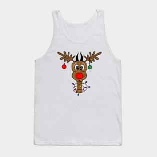 Reindeer Christmas Tree Ornaments Tank Top